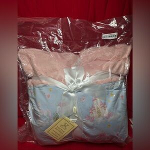 Little Snuggles Dream On Bamboo Pink Minky Blanket 60x80 Princess Horse Castle